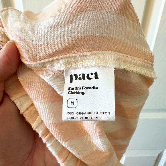 Pact Organic Cotton Pink and White Striped Pants Size M - Picture 11 of 11